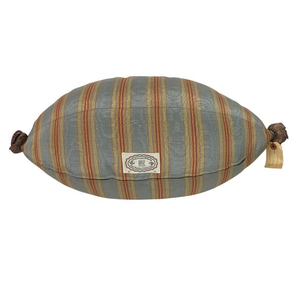 Rare Vintage Mackenzie Childs Bolster Homecoming Queen Football Cushion Pillow - Picture 1 of 13